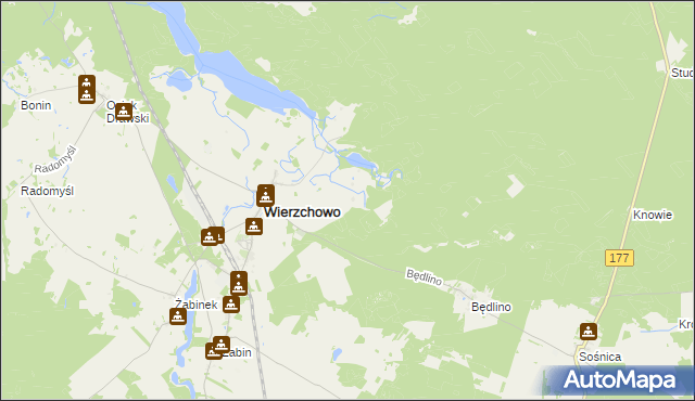 mapa Wierzchówko, Wierzchówko na mapie Targeo