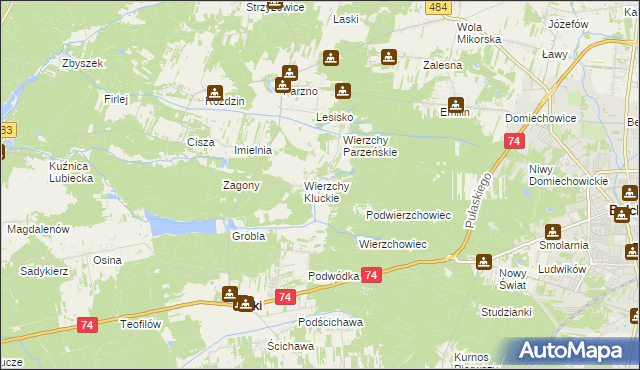 mapa Wierzchy Strzyżewskie, Wierzchy Strzyżewskie na mapie Targeo