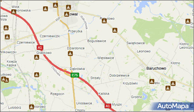 mapa Więsławice, Więsławice na mapie Targeo