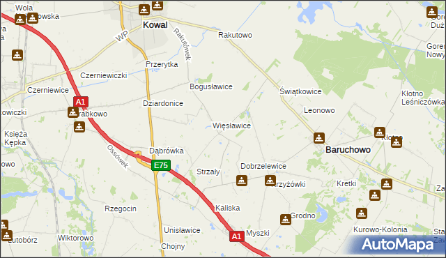 mapa Więsławice-Parcele, Więsławice-Parcele na mapie Targeo