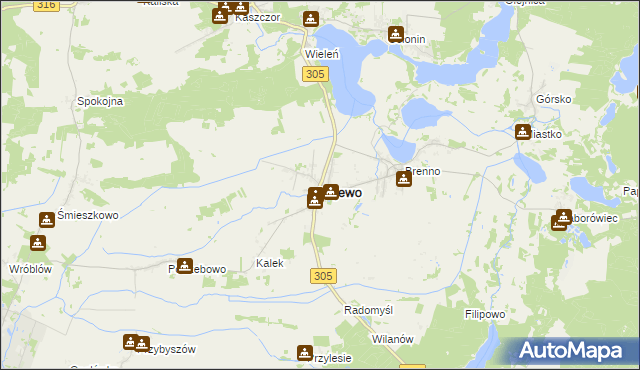 mapa Wijewo, Wijewo na mapie Targeo