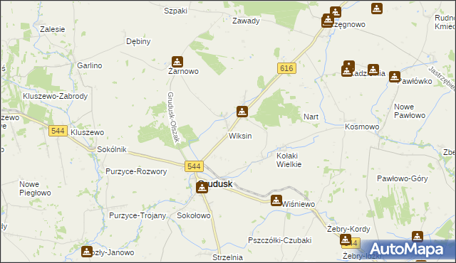 mapa Wiksin, Wiksin na mapie Targeo