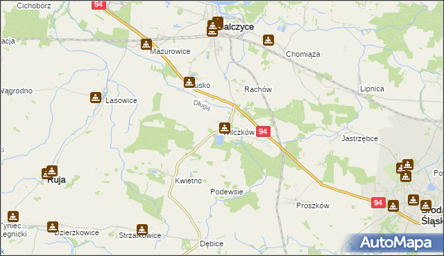 mapa Wilczków gmina Malczyce, Wilczków gmina Malczyce na mapie Targeo