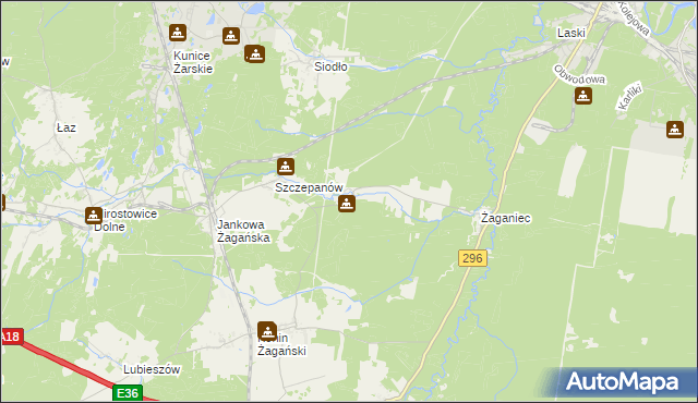 mapa Wilkowisko gmina Iłowa, Wilkowisko gmina Iłowa na mapie Targeo