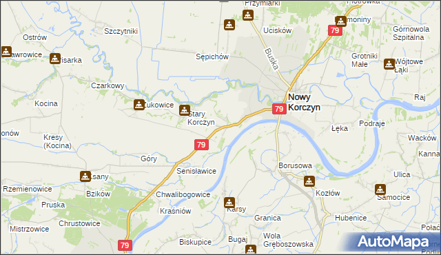 mapa Winiary Dolne, Winiary Dolne na mapie Targeo