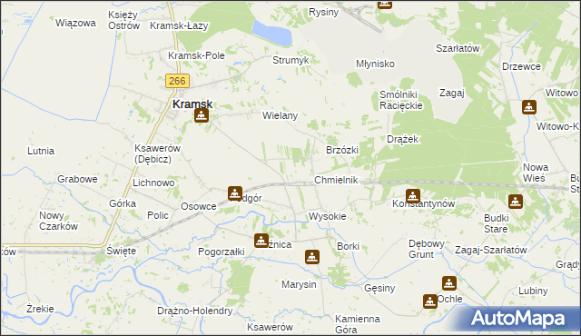 mapa Winnica gmina Kramsk, Winnica gmina Kramsk na mapie Targeo