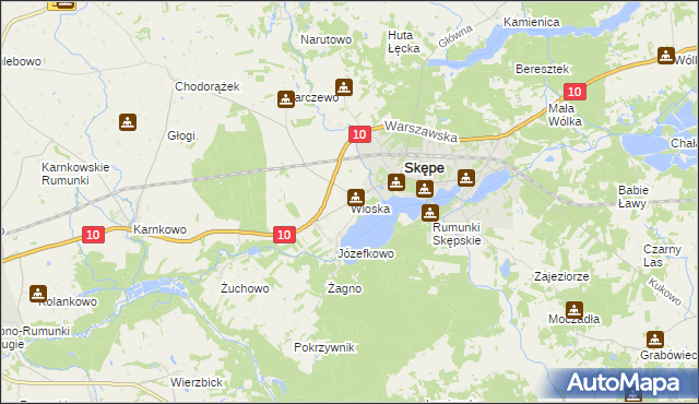 mapa Wioska gmina Skępe, Wioska gmina Skępe na mapie Targeo