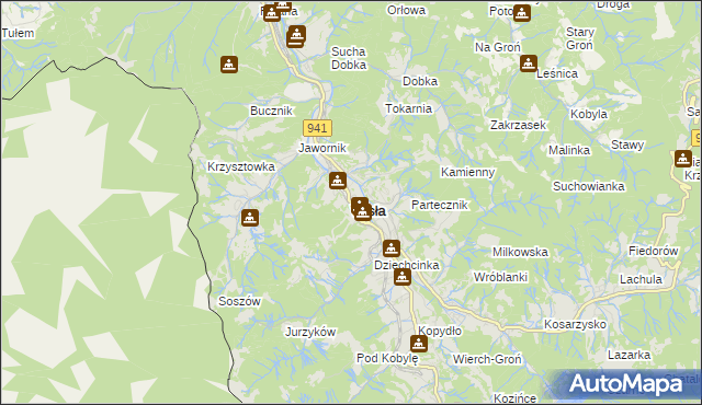 mapa Wisła, Wisła na mapie Targeo