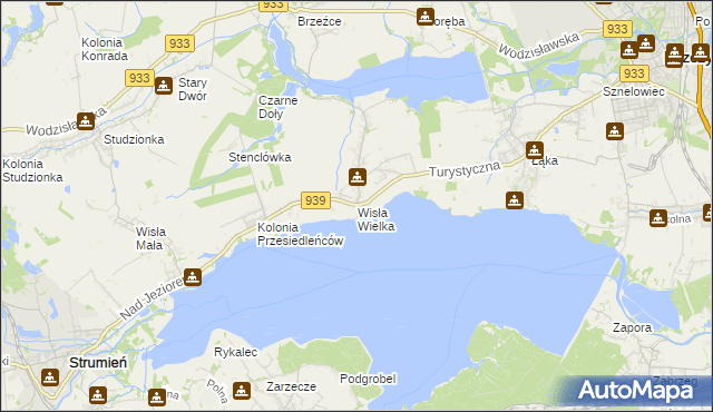 mapa Wisła Wielka, Wisła Wielka na mapie Targeo