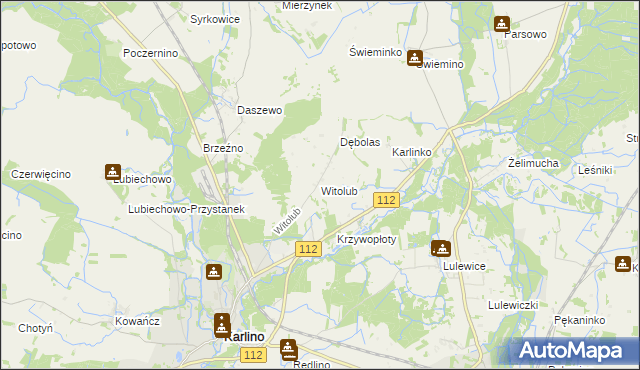 mapa Witolub, Witolub na mapie Targeo