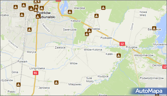 mapa Witów-Kolonia, Witów-Kolonia na mapie Targeo