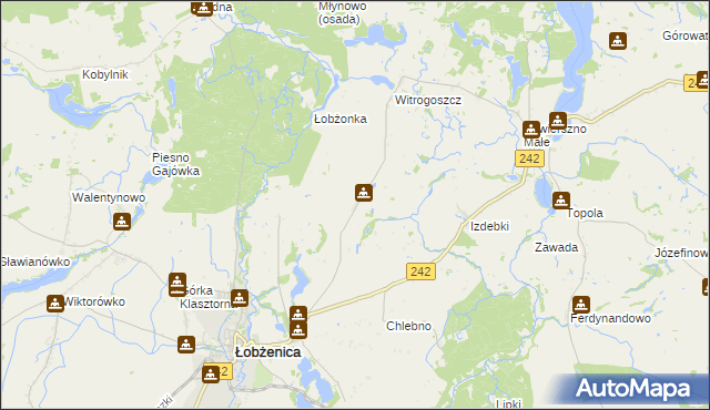 mapa Witrogoszcz-Osada, Witrogoszcz-Osada na mapie Targeo