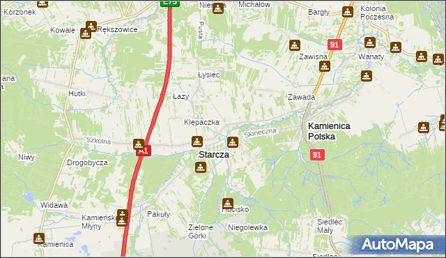 mapa Własna, Własna na mapie Targeo