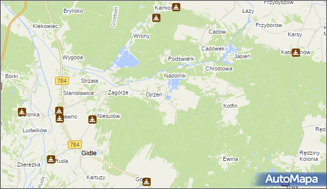 mapa Włynice, Włynice na mapie Targeo