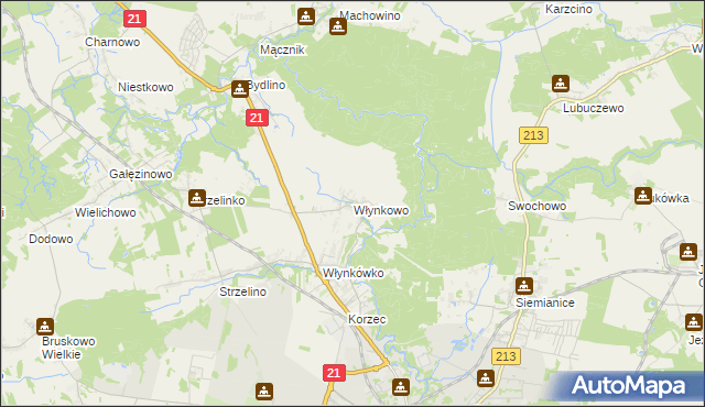 mapa Włynkowo, Włynkowo na mapie Targeo