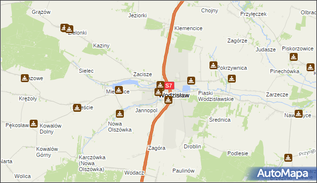 mapa Wodzisław, Wodzisław na mapie Targeo