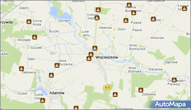 mapa Wojcieszków, Wojcieszków na mapie Targeo