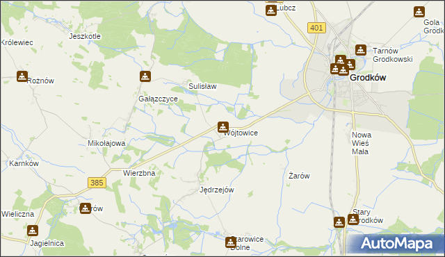 mapa Wójtowice gmina Grodków, Wójtowice gmina Grodków na mapie Targeo