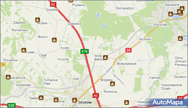 mapa Wola Błędowa, Wola Błędowa na mapie Targeo