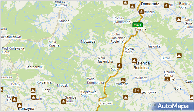 mapa Wola Jasienicka, Wola Jasienicka na mapie Targeo