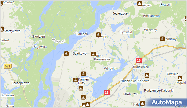 mapa Wola Kamieńska, Wola Kamieńska na mapie Targeo