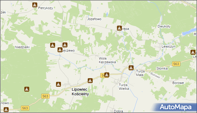 mapa Wola Kęczewska, Wola Kęczewska na mapie Targeo