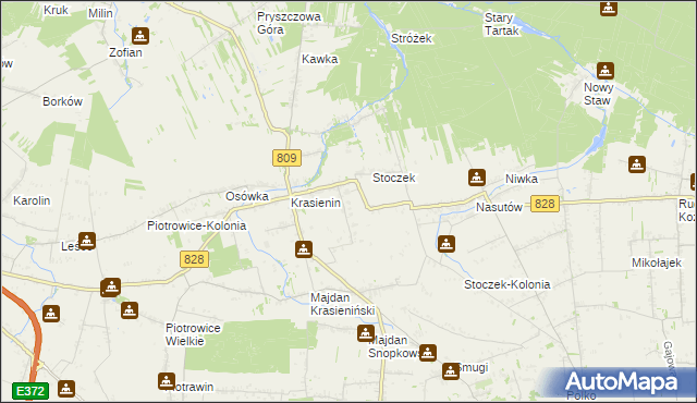 mapa Wola Krasienińska, Wola Krasienińska na mapie Targeo