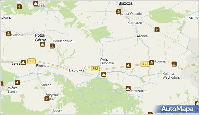 mapa Wola Kulońska, Wola Kulońska na mapie Targeo