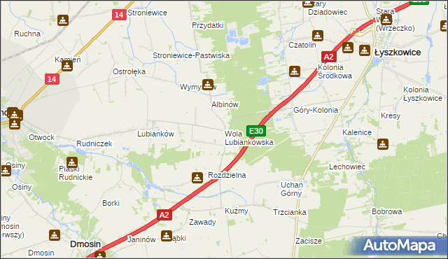 mapa Wola Lubiankowska, Wola Lubiankowska na mapie Targeo