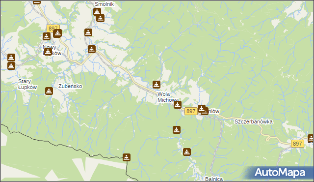 mapa Wola Michowa, Wola Michowa na mapie Targeo