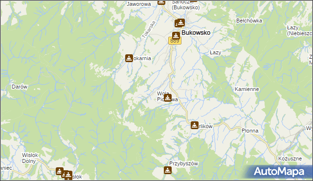 mapa Wola Piotrowa, Wola Piotrowa na mapie Targeo