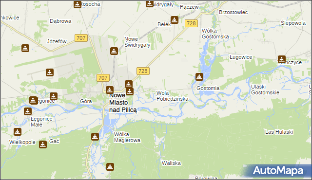 mapa Wola Pobiedzińska, Wola Pobiedzińska na mapie Targeo