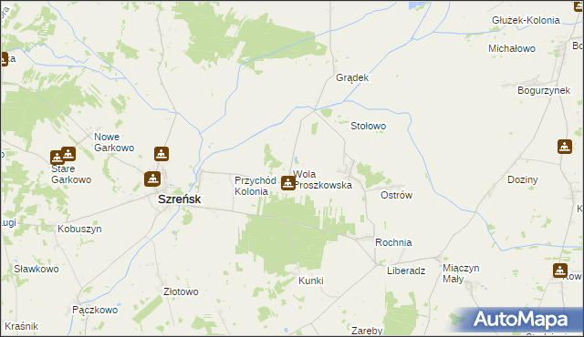 mapa Wola Proszkowska, Wola Proszkowska na mapie Targeo