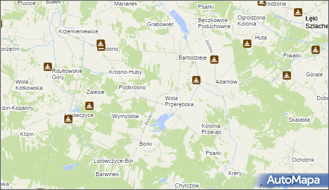 mapa Wola Przerębska, Wola Przerębska na mapie Targeo