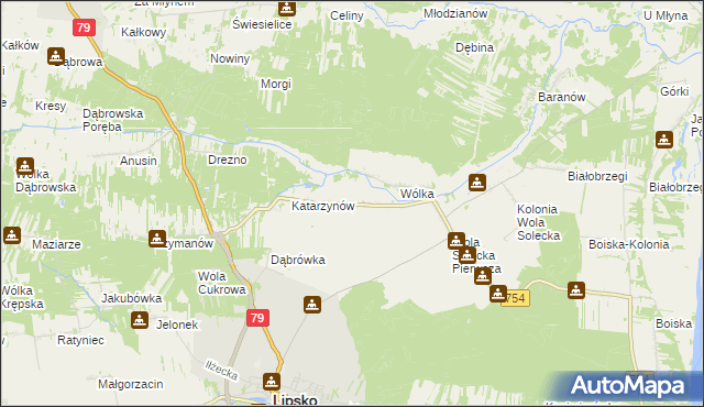 mapa Wola Solecka Druga, Wola Solecka Druga na mapie Targeo