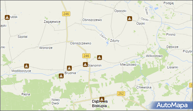 mapa Wola Stanomińska, Wola Stanomińska na mapie Targeo