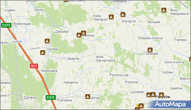 mapa Wola Starogrodzka, Wola Starogrodzka na mapie Targeo