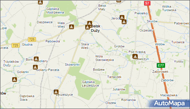 mapa Wola Starowiejska, Wola Starowiejska na mapie Targeo