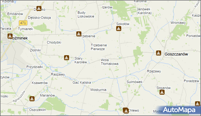 mapa Wola Tłomakowa, Wola Tłomakowa na mapie Targeo