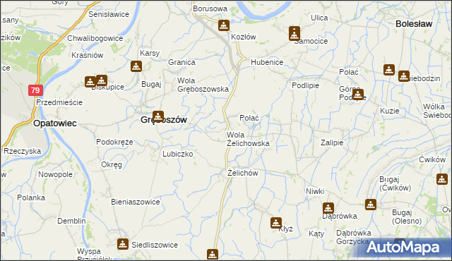 mapa Wola Żelichowska, Wola Żelichowska na mapie Targeo