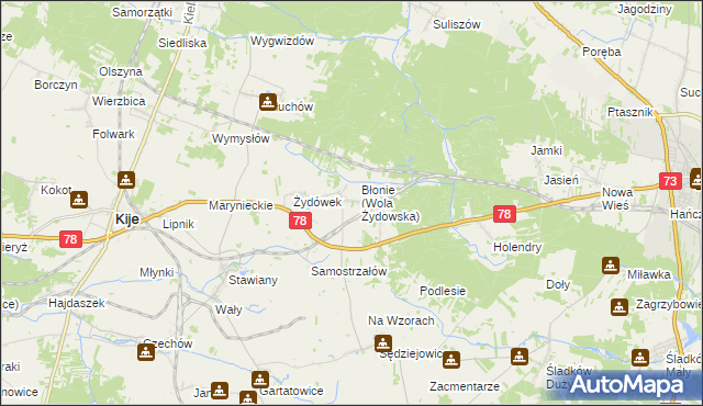 mapa Wola Żydowska, Wola Żydowska na mapie Targeo