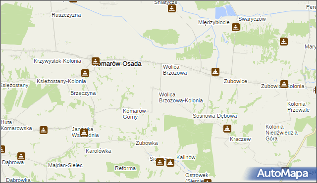 mapa Wolica Brzozowa-Kolonia, Wolica Brzozowa-Kolonia na mapie Targeo