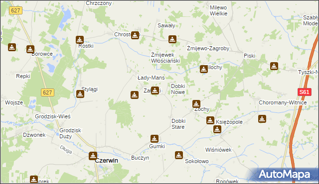 mapa Wólka Czerwińska, Wólka Czerwińska na mapie Targeo