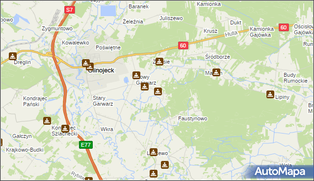 mapa Wólka Garwarska, Wólka Garwarska na mapie Targeo