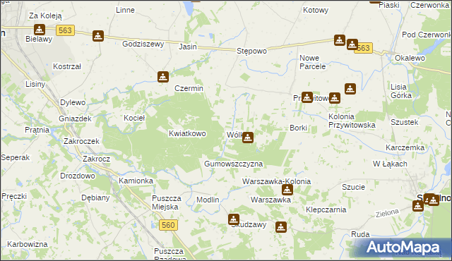 mapa Wólka gmina Skrwilno, Wólka gmina Skrwilno na mapie Targeo