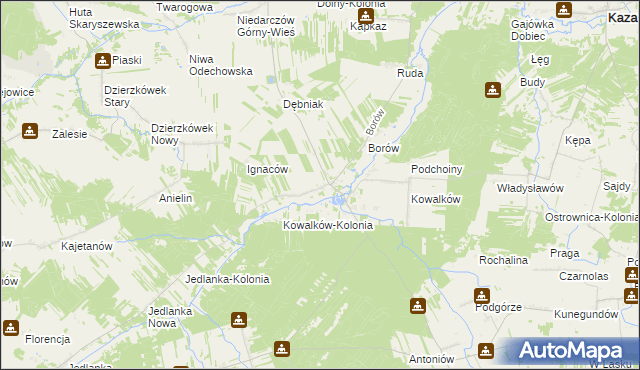 mapa Wólka Gonciarska, Wólka Gonciarska na mapie Targeo