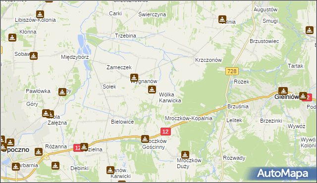 mapa Wólka Karwicka, Wólka Karwicka na mapie Targeo