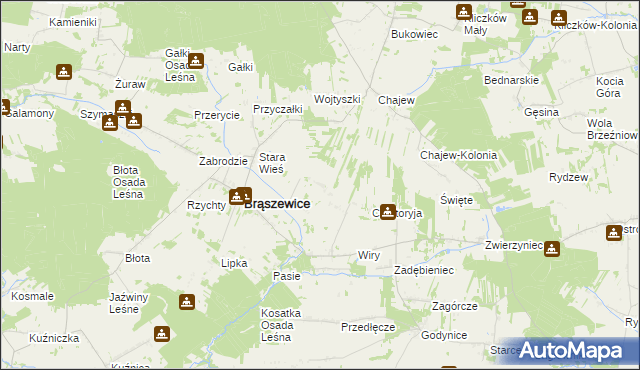 mapa Wólka Klonowska, Wólka Klonowska na mapie Targeo