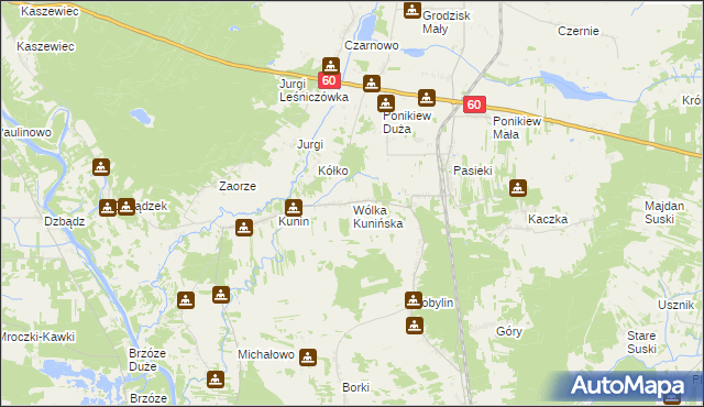 mapa Wólka Kunińska, Wólka Kunińska na mapie Targeo