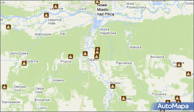 mapa Wólka Ligęzowska, Wólka Ligęzowska na mapie Targeo